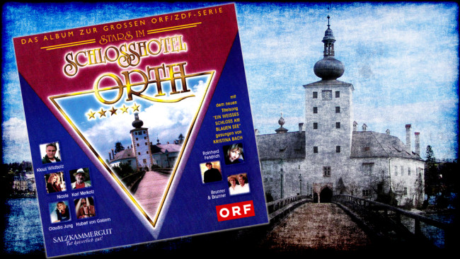 Ein weisses Schloss am blauen See